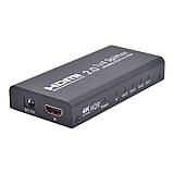 HDMI спліттер розгалужувач 1х4 c підтримкою 4K 60Hz UHD HDCP 2.2 HDR splitter HDMI 1 на 4 вихідні порти монітори (AYS-14V20), фото 5