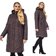 Женский весенний плащ - полу пальто. Женская демисезонная удлиненная курточка большого размера р- 50-66
