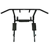Турник спортивний 3 в 1 №2 з гнутою поперечиною до 150 кг настінний + бруси + прес W_2024, фото 2