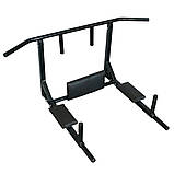 Турник спортивний 3 в 1 №2 з гнутою поперечиною до 150 кг настінний + бруси + прес W_2024, фото 3