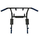 Турник спортивний 3 в 1 №2 з гнутою поперечиною до 150 кг настінний + бруси + прес W_2025, фото 2