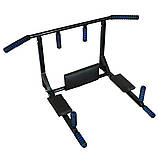 Турник спортивний 3 в 1 №2 з гнутою поперечиною до 150 кг настінний + бруси + прес W_2025, фото 3