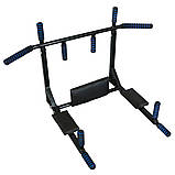 Турник спортивний 3 в 1 №3 з гнутою поперечиною до 150 кг настінний + бруси + прес W_2025, фото 3