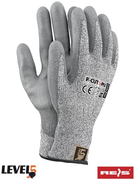Захисні рукавички виготовлені з нейлону R-CUT5-PU