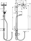 Душова система без змішувача HANSGROHE Crometta E 240x240мм латунна хром 27289000, фото 2