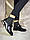 Женские кожаные лаковые демисезонные ботинки на низком ходу 36-40 р чёрный, фото 4