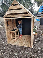 Игровой домик детский деревянный  для улицы 1500х1500х1800 мм высота