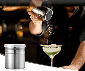 Ємність із ситом Просіювач для спецій какао цукрової пудри 7,5x5 см