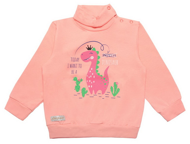 Водолазка дитяча для дівчинки GABBI SV-19-29 Друзі Персиковий на зріст 68 (11799)