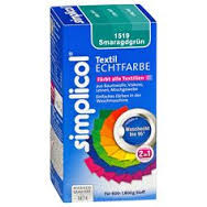 Фарба Simplicol для текстилю 500г+150мл закріплювач смарагдово-зелений