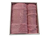 Комплект бамбукових рушників Ozkurt Rose 50-90 см,70-140 см рожевий, фото 2