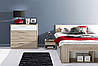 Ліжко 90х200 (+ламелі+ящик+тумба приліжкова) Ріко Дуб Сонома/Білий ВМВ, фото 3