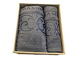 Комплект бамбукових рушників Ozkurt Navy 50-90 см,70-140 см синій, фото 2