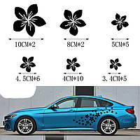 Вінілові наклейки на авто " Квіти " 40 шт