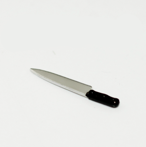 Мініатюра ніж 3.6 см Чорна ручка, фото 1
