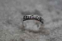 Индийское кольцо мантра . серебро трайбл