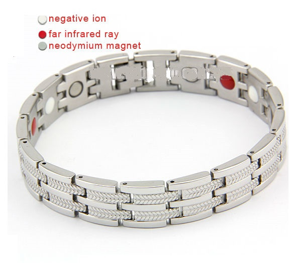 Магнітний браслет 8149 срібло, фото 1