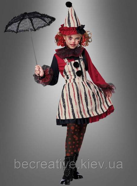 Костюм дівчинки-клоуна з 8 предметів