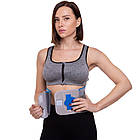 Пояс корсет для підтримки хребта з металевими вставками Sibote 5034 розмір L Grey-Blue, фото 10