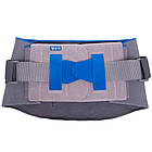 Пояс корсет для підтримки хребта з металевими вставками Sibote 5034 розмір L Grey-Blue, фото 6