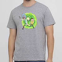 Чоловіча футболка з принтом  "Рик и Морти" від KLik print сірого кольору, фото 1