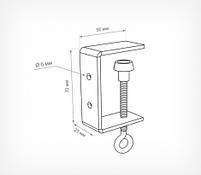 Струбцина з двома отворами CLAMP HOLE білий, фото 2