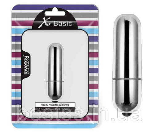 Вібропуля з десятьма режимами вібрації X-Basic Bullet Mini 10 Speeds Silver, фото 1