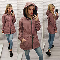 Жіноча стильна демісезонна парк арт А101 / демісезонна куртка / кава кольору/ кави (з рожевинкою)