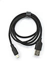 Кабель Usb Lightning 4you Dnister black (2.4 A, Silicon Perfect), фото 3