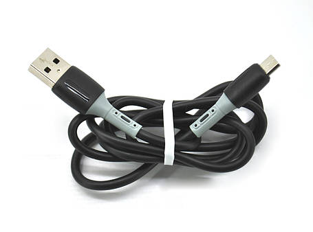 Кабель USB Micro USB 4you Rosko black (2.4A), фото 2