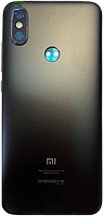 Задняя крышка Xiaomi Mi A2/Mi 6X черная оригинал + стекло камеры