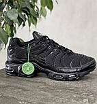 Чоловічі кросівки Nike Air Max Tn plus "Triple black" літні весна-осінь. Живе фото. топ. Чоловічі Nike, фото 2