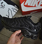 Чоловічі кросівки Nike Air Max Tn plus "Triple black" літні весна-осінь. Живе фото. топ. Чоловічі Nike, фото 7
