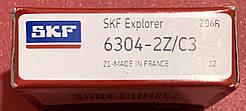 Підшипник SKF 6304 ZZ в коробці