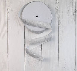 Гумка трикотажна Люрикс 30 мм. (біле + срібло)