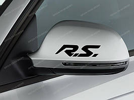 Вінілова наклейка на авто " R.S." 3х10 см 2 шт