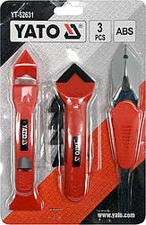 Набір скребків для фуг та герметиків YATO 3шт (YT-52631)