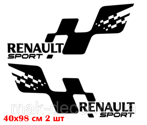 Вінілова наклейка на авто " Renault Sport "  40х98 см 2 шт