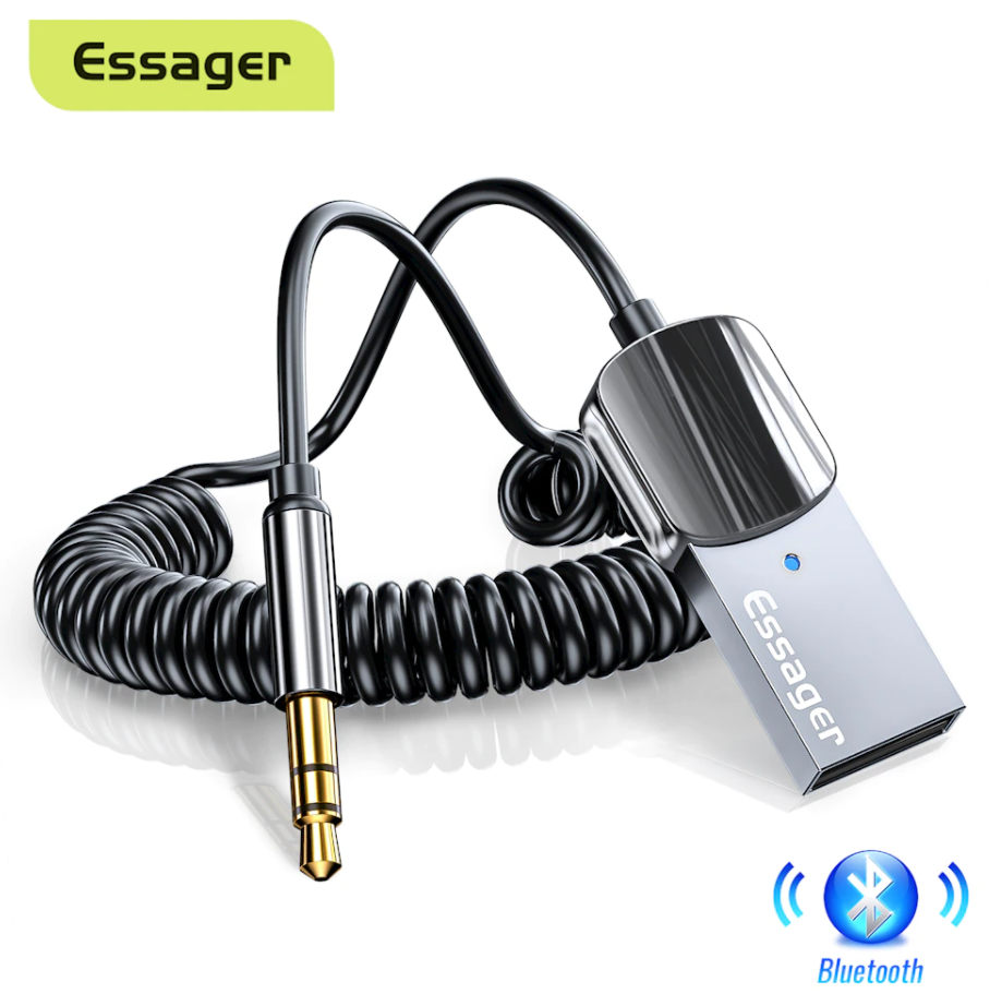 Автомобильный Bluetooth-адаптер Essager EB01 USB Bluetooth 5.0 Ресивер для автомобіля, для підключення Aux, фото 1