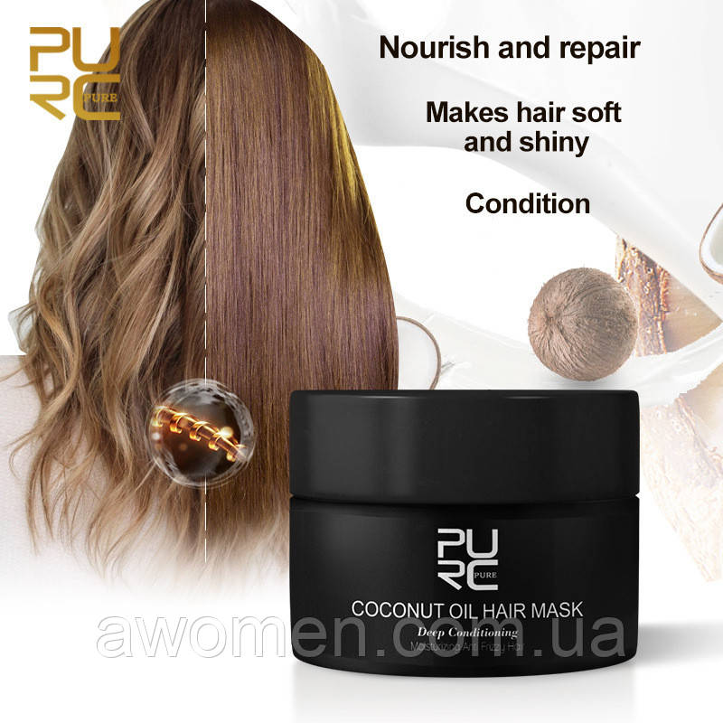 Відновлювальна маска для волосся PURC PURE Coconut з кокосовою олією 60 ml