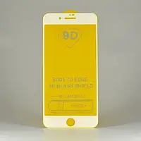 Защитное противоударное стекло IPhone 8 Plus \ Защитное стекло Айфон 8+ (белая рамка)