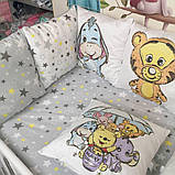 Захист бортики бампер в дитяче ліжечко 120*60 см - 12 подушок і простирадло на гумці, фото 2