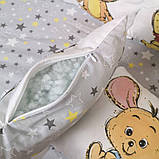 Захист бортики бампер в дитяче ліжечко 120*60 см - 12 подушок і простирадло на гумці, фото 5