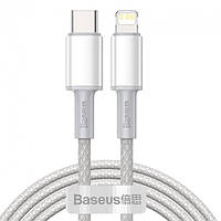 Baseus High Density Braided Data Cable Type C на iphone PD 20W 1м PD(Power Delivery) White