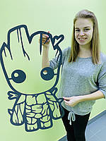 Дерев'яний декор на стіну, картина з дерева Грут 85x46 см