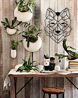 Декоративне панно з дерева Вовк
