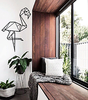 Декоративне панно з дерева Фламінго 70х50