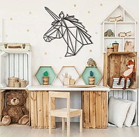 Декоративне панно з дерева Єдиноріг