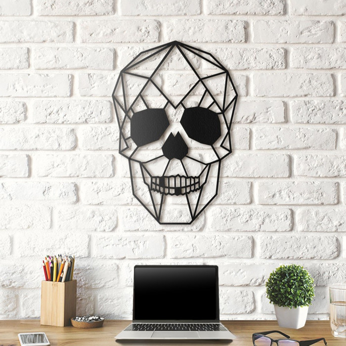 Об'ємна картина з дерева Skull