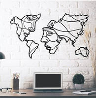 Об'ємна картина з дерева Face Map